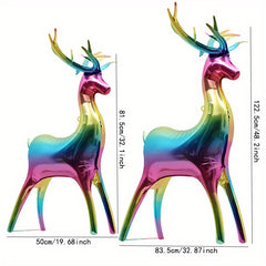 2pcs Christmas Elk Shaped Balloon Foil Balloon Christmas Carnival Decoration