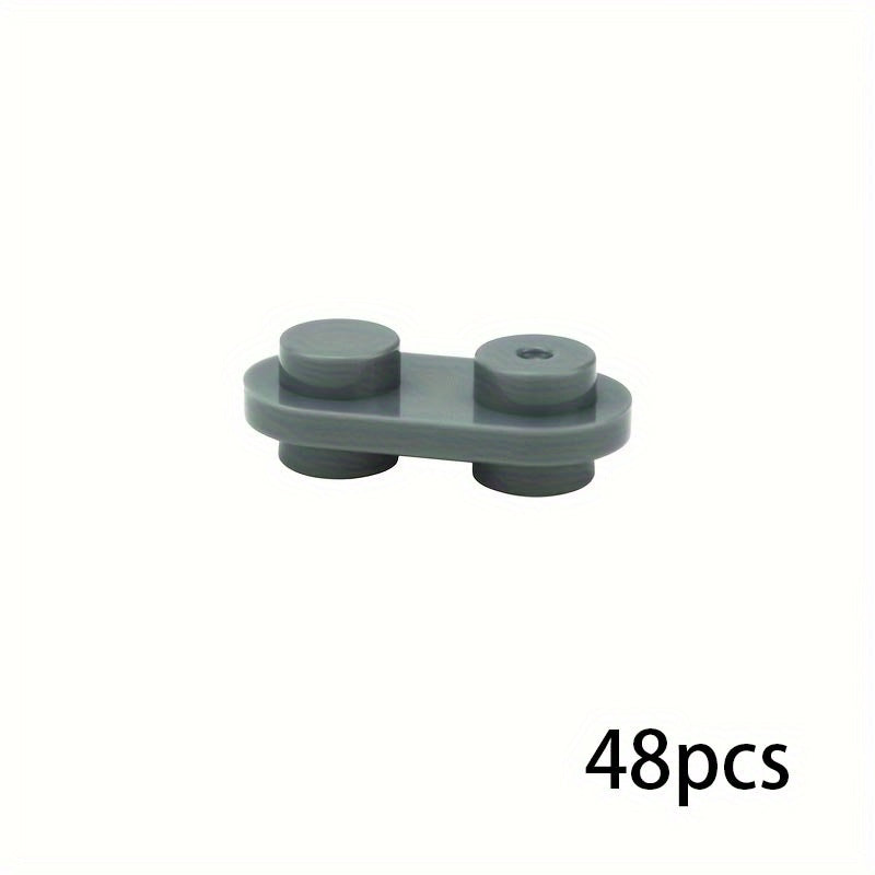 50pcs 1X2 Round Stud Blocks Double Sided Building Toy