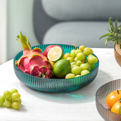 Large Fruit Bowl for Kitchen Counter Centerpiece Brown Grey Green