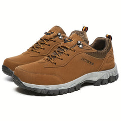 Men's Plus Size Lace-Up Hiking Shoes Anti-Skid for Winter & Autumn