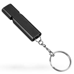 Aluminum Double Frequency Emergency Whistle with Keychain