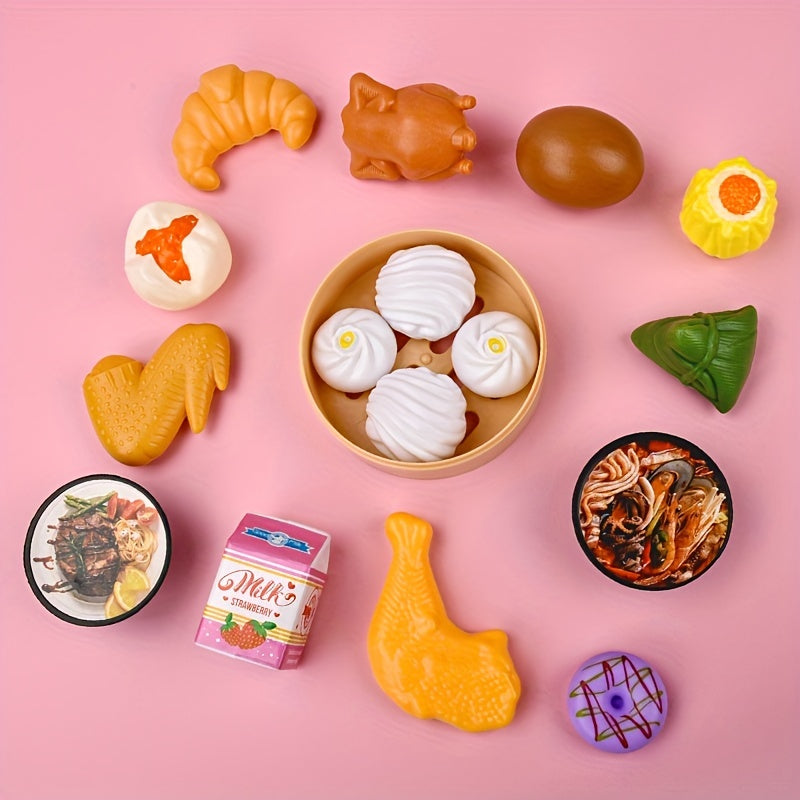 Kids Kitchen Toy Set - Breakfast Food Simulation Educational Toy