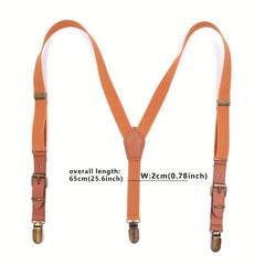 Boys Teen Casual Adjustable Y Shape Metal Clip Suspenders