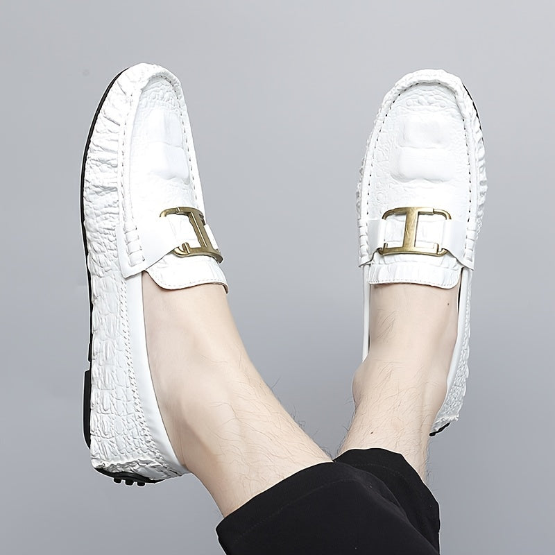 Metal Buckled Loafers Anti-slip Casual Shoes