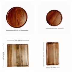 Wooden Snack Tray with Sashimi Plate