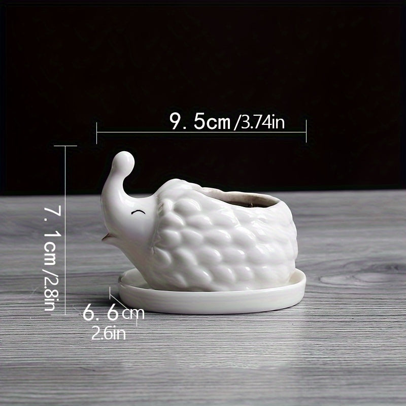 Cute Animal Ceramic Flower Pot - Hedgehog Rabbit Puppy