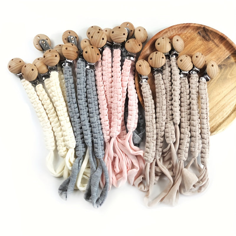 Handwoven Pacifier Chain for Baby Safety and Comfort