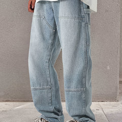 Men's Regular Fit Street Style Straight Leg Jeans