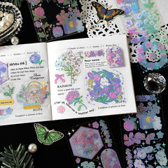 12 Sheets 'Floral Nature' Waterproof Stickers for Crafts Scrapbooking