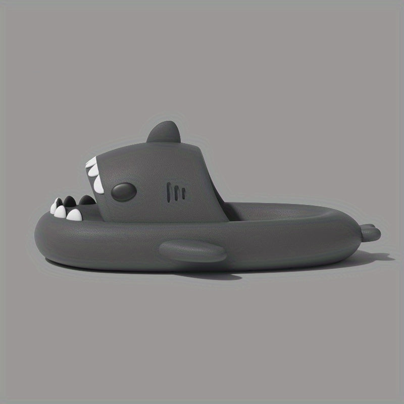 Women's Shark House Slippers Open Toe Solid Anti Slip Home Slides