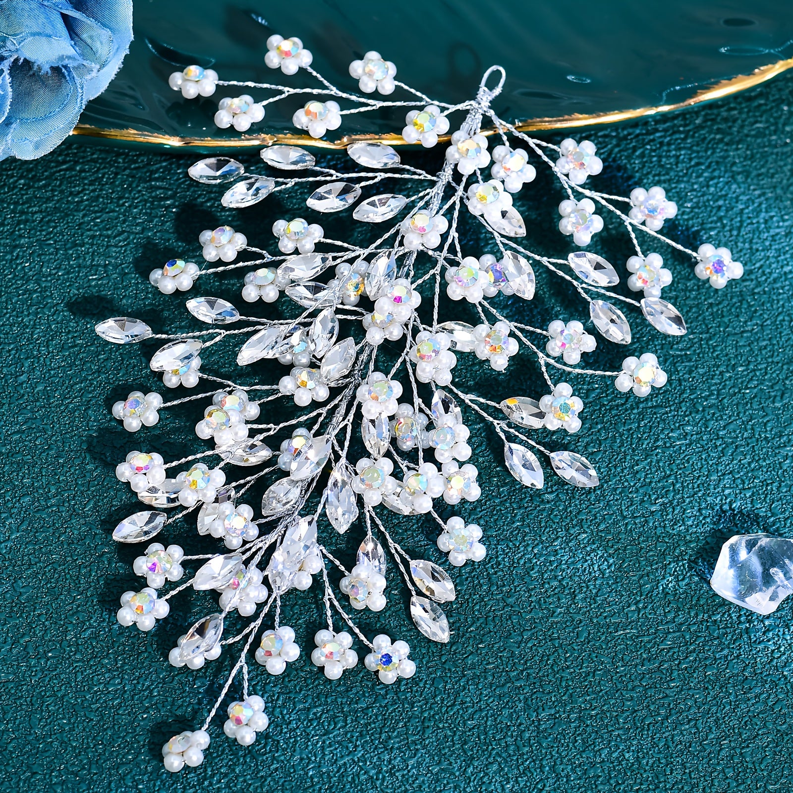 Faux Pearl Bridal Hairpiece Wedding Headpiece HP916