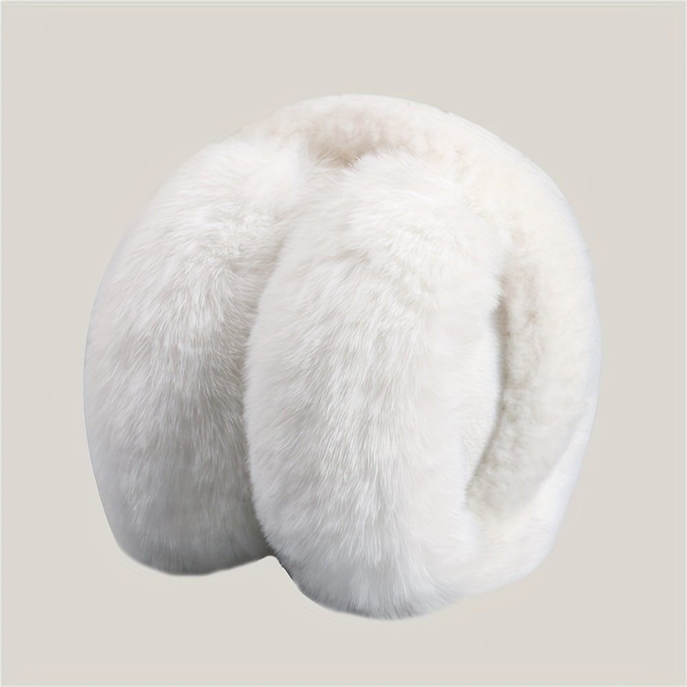 Soft Plush Earmuffs for Outdoor Winter Use