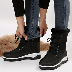 Women's Winter Snow Boots Waterproof Fleece Lined Non Slip Mid Calf