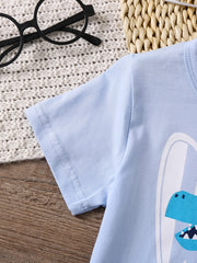 Boys Dinosaur T-shirt & Shorts Set For Summer