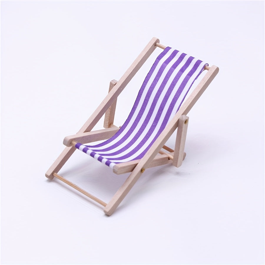 Wooden Beach Chair Mini Furniture Outdoor Lounge Chair
