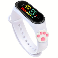 Kids Cartoon LED Touchable Wrist Watch With Doll Strap