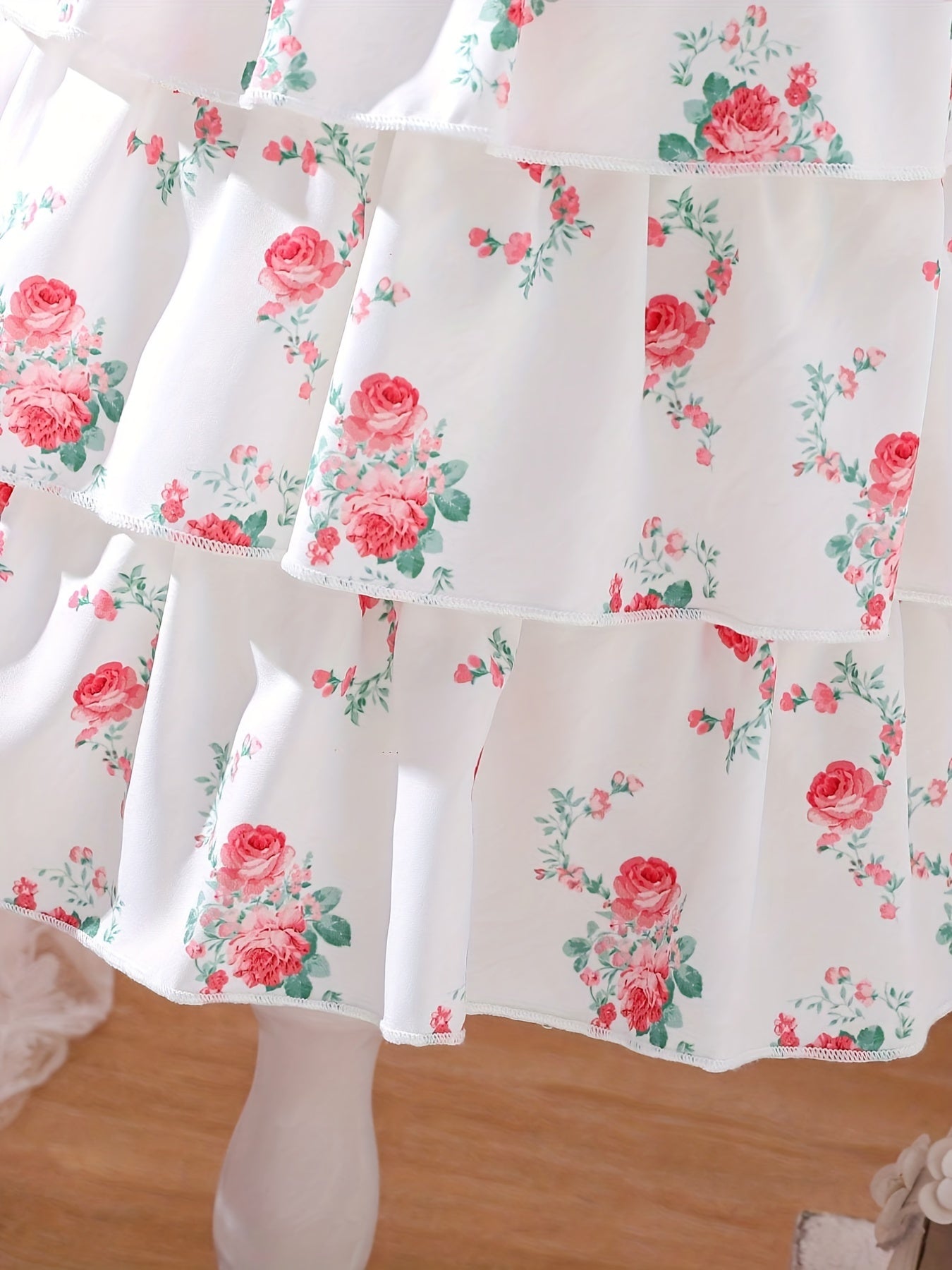 Floral Tiered Princess Dress for Girls