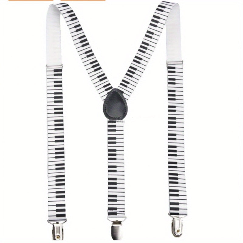 Adjustable Piano Keyboard Suspenders Music Party Supplies