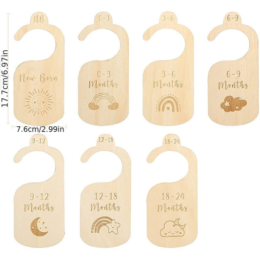 Stylish Wooden Divider for Baby's Closet, Newborn to 24 Months