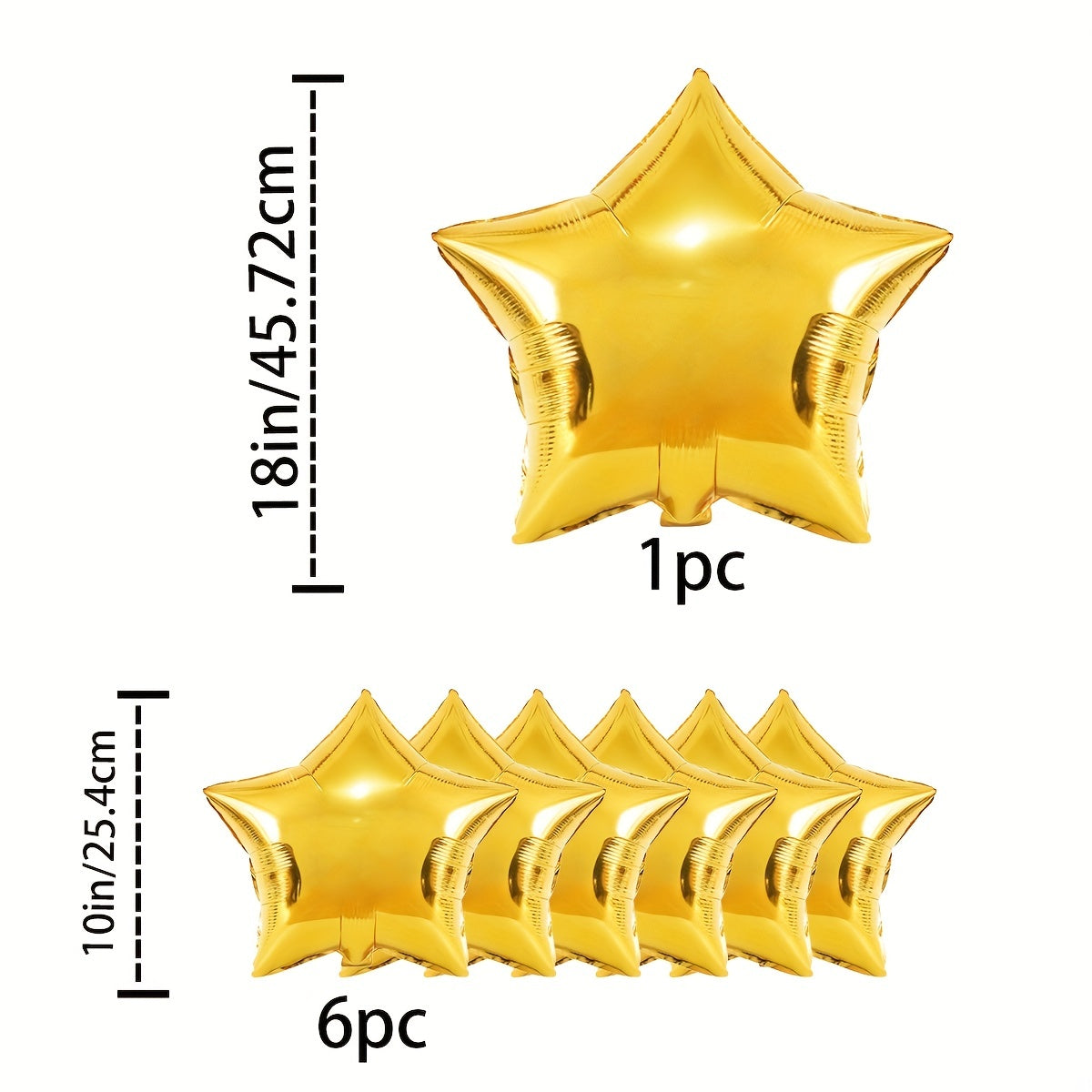 7pcs Star Foil Balloons for Celebrations