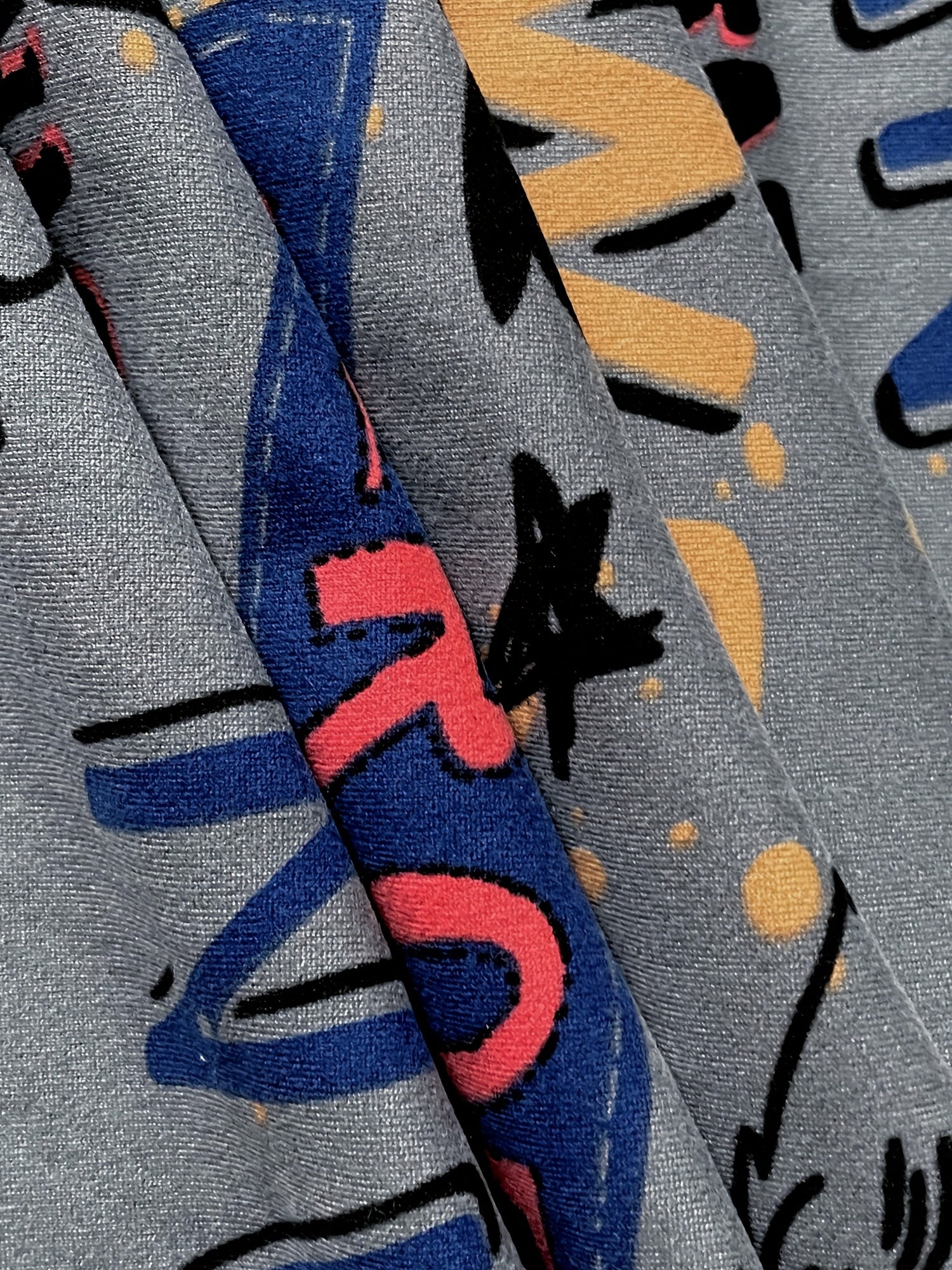 Graffiti Print Sweatshirt Crew Neck Long Sleeve Women's Clothing