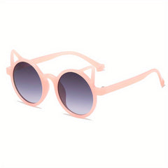 Cat Ear Sun Protection Round Sunglasses for Kids