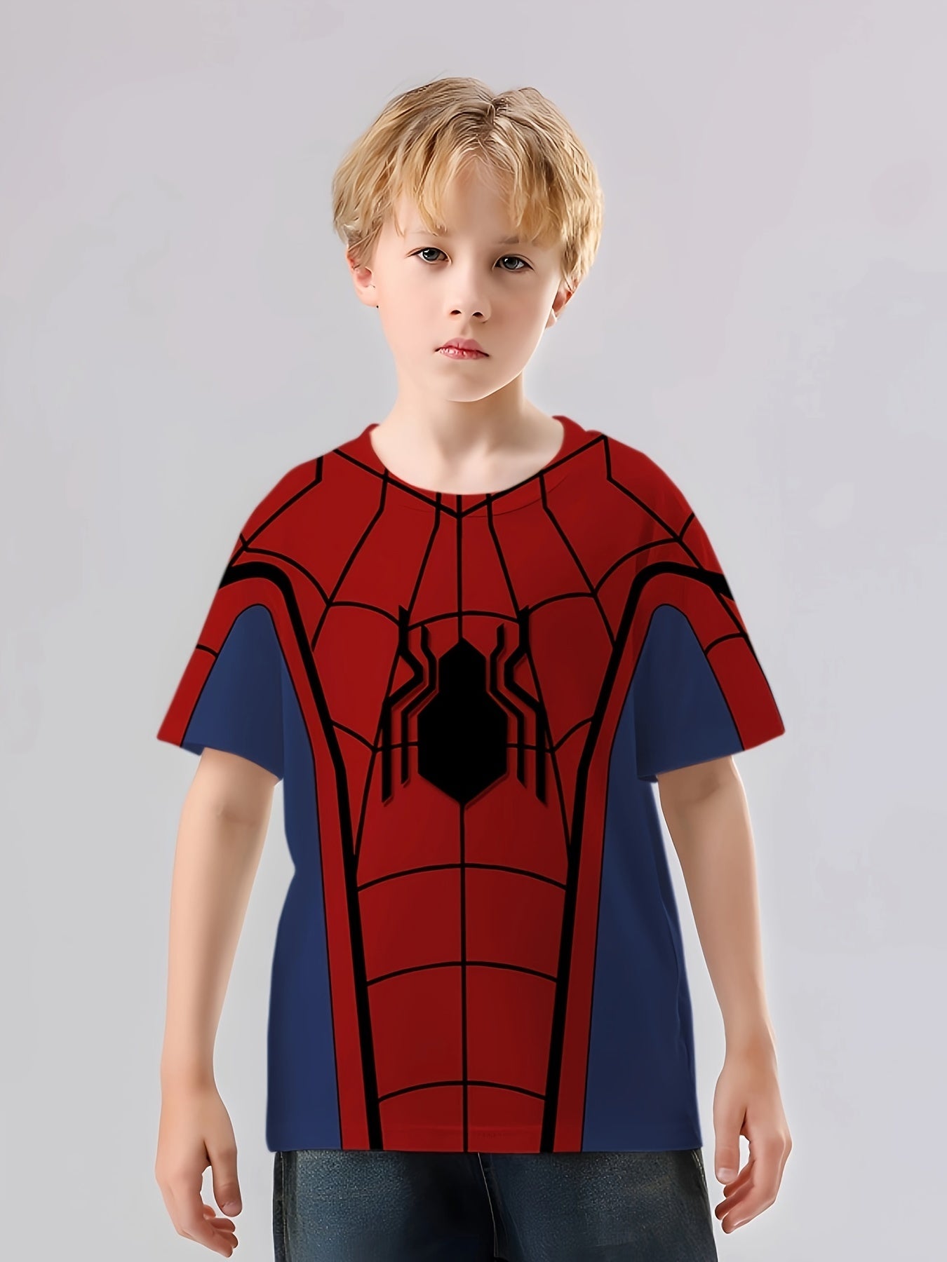 Boys Spider Print Short Sleeve Summer T shirt