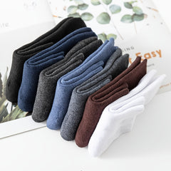 7 Pairs Warm Ankle Socks Moisture-Wicking Solid Color