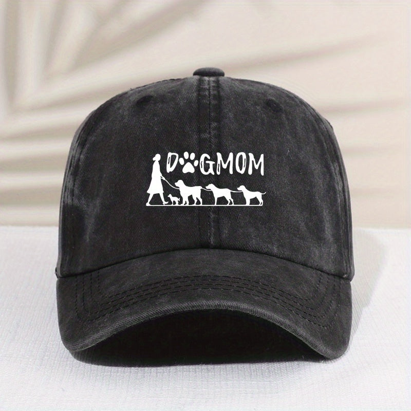 Kids Dog Mom Embroidered Sunshade Baseball Cap
