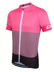 Quick Dry Men's Cycling Jersey with Rear Pocket Moisture Wicking Shirt