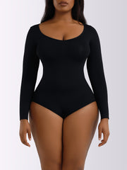 Sexy Scoop Neck Long Sleeve Bodysuit