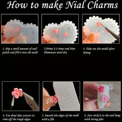 Bowknot 3D Nail Art Charms Silicone Mold DIY Decorations