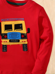 Boys' Car Pattern Long Sleeve T Shirt for Fall and Winter