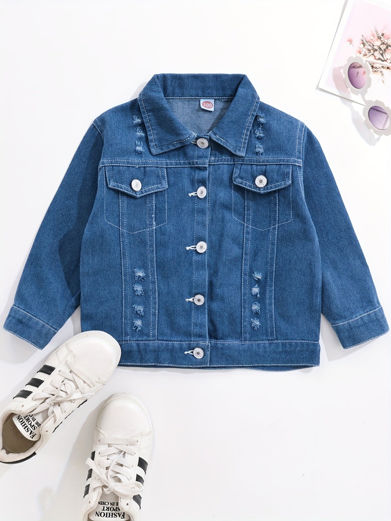 Boys Casual Denim Jacket Button Down Coat