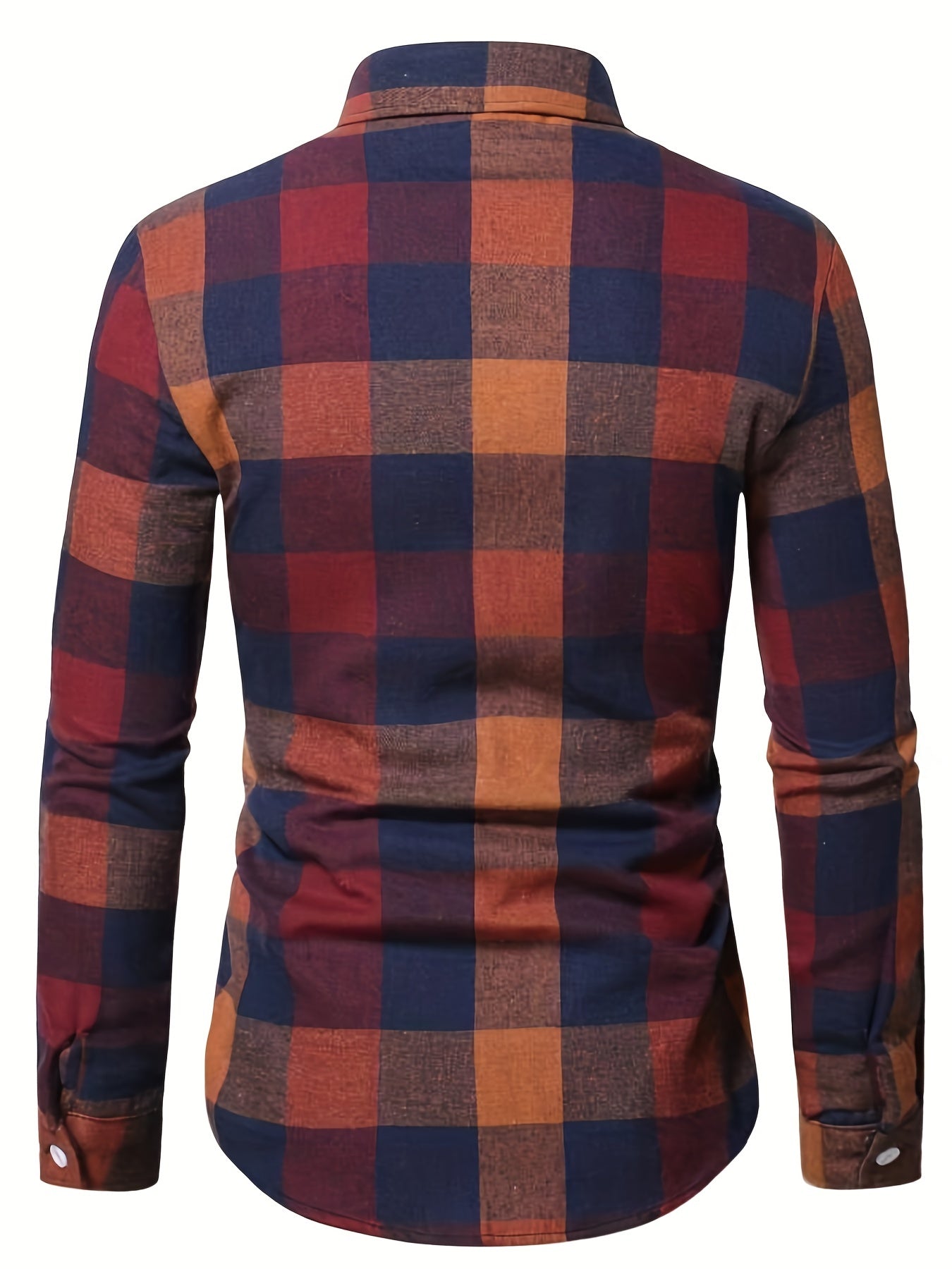 Plaid Print Men's Casual Button Up Shirt Spring Summer Autumn Tops