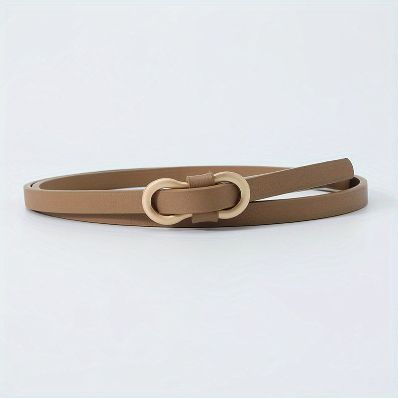 Vintage Metal Buckle Thin Belt Jeans Pants Belt