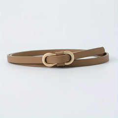 Vintage Metal Buckle Thin Belt Jeans Pants Belt