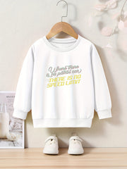 Toddler Kids Letter Print Casual Long Sleeve Sweatshirt