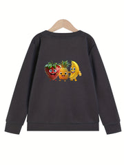 Girls' Fruits Graphics Sweatshirt - Fall Winter