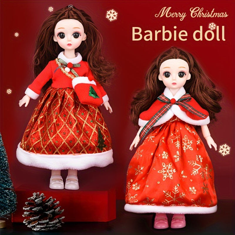 Christmas Doll Princess Dress Up Set - Hair & Shoes Random