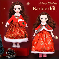 Christmas Doll Princess Dress Up Set - Hair & Shoes Random