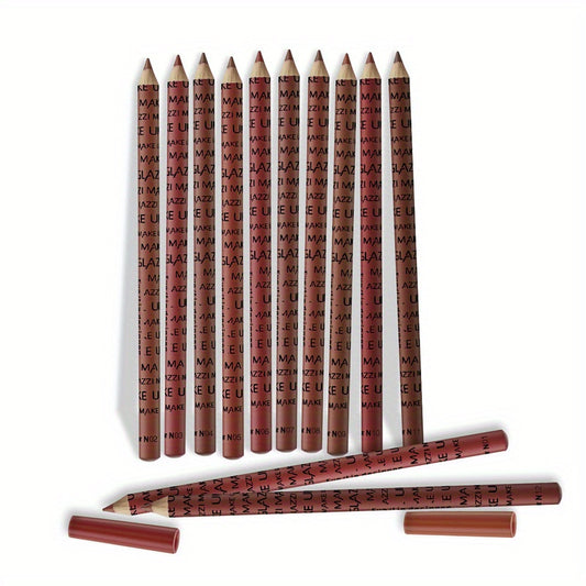 12pcs Matte Lip Liner Pen Natural Nude Smooth Lip Makeup