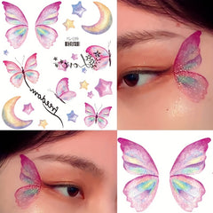 Red Dream Wings Butterfly Eye Stickers for Proms & Parties