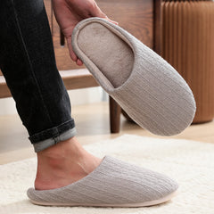 Men's Cozy Fuzzy Slides Soft Slippers Non slip Home Shoes