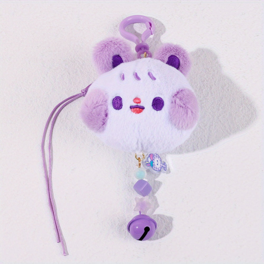 Macaron Blush Rabbit Keychain Pendant Plush Toy For Girls