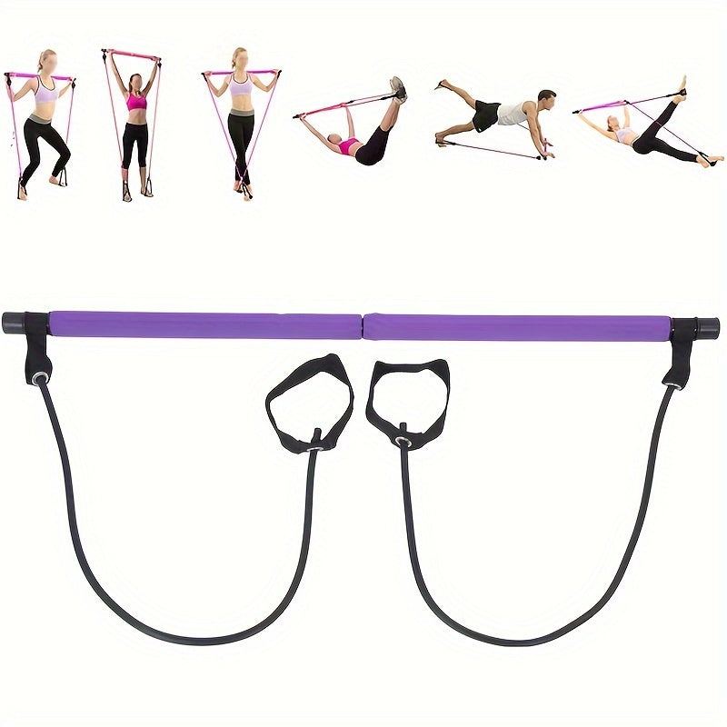 Portable Yoga Pilates Stick Resistance Band Pedal Stretcher