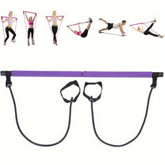Portable Yoga Pilates Stick Resistance Band Pedal Stretcher