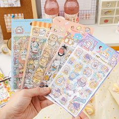 8pcs Cartoon Animal Stickers Pack Waterproof for Cup Laptop Scrapbook Notebook