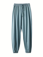 Solid Crop Tank Top & Tie Front Joggers Set