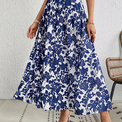 Floral Print Elastic Waist Skirt for Women